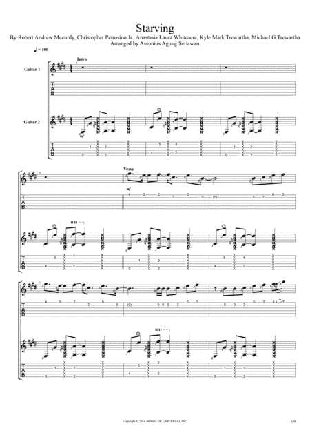Starving (arr. Antonius Agung Setiawan)