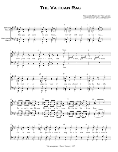 The Vatican Rag (arr. Dawn Haggerty)