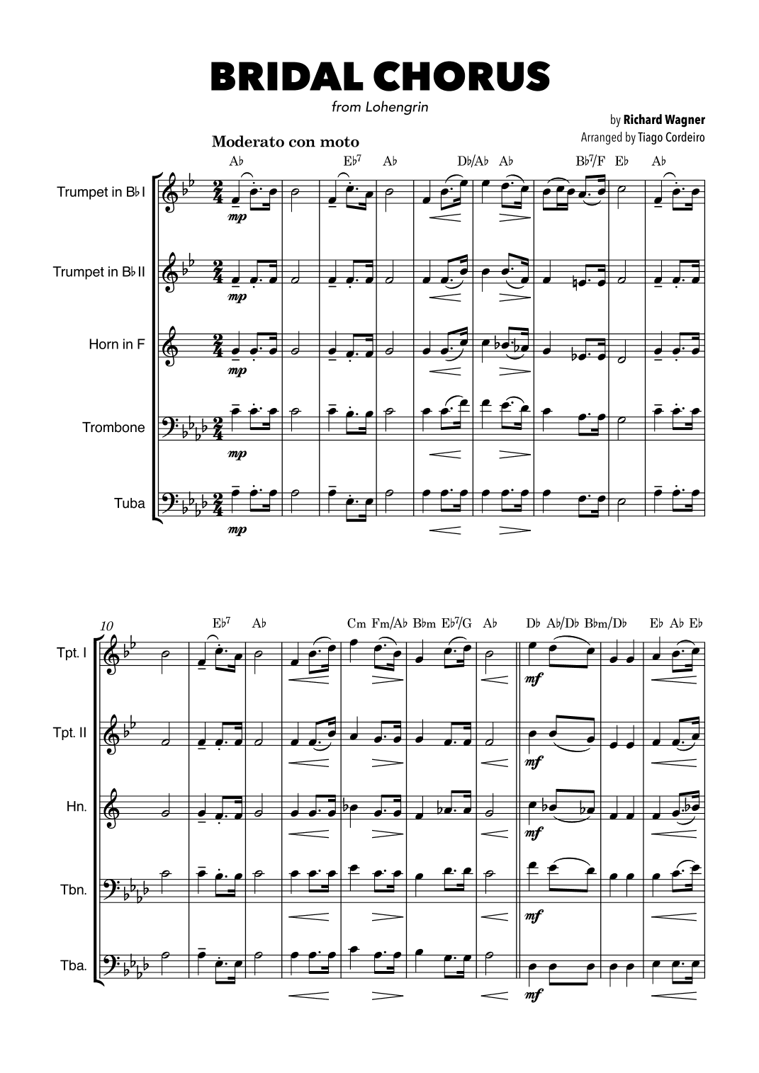 Bridal Chorus (arr. Tiago Cordeiro)