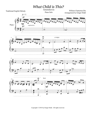 What Child is This?  (Greensleeves) (arr. Ginger Stidd)