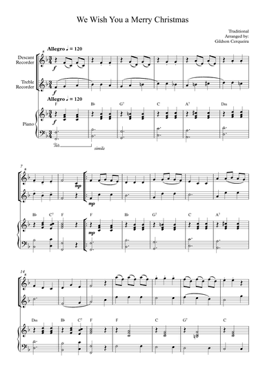 We Wish You a Merry Christmas (arr. Gildson Cerqueira)