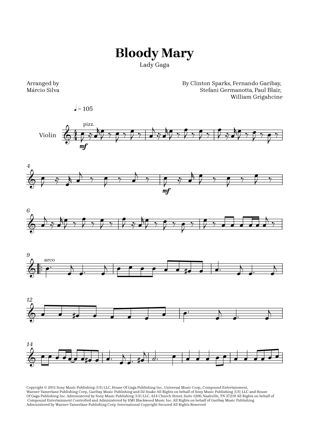 Bloody Mary (arr. Márcio Silva)