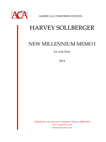 [Sollberger] New Millennium Memo I