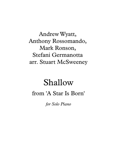 Shallow (arr. Stuart McSweeney)