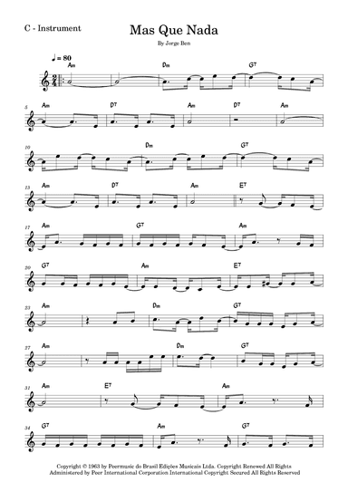 Mas Que Nada (arr. Fabio Eduardo de Oliveira)