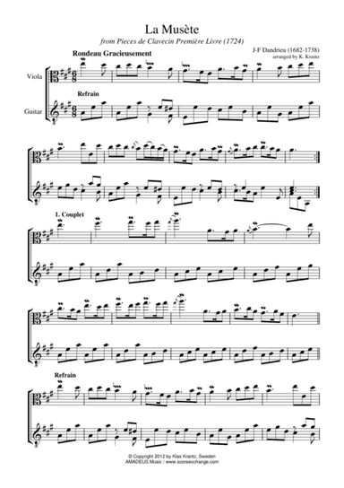 La musete for viola and guitar (arr. Amadeus Music)