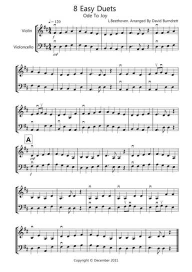 8 Easy Duets for Violin And Cello (arr. David Burndrett)