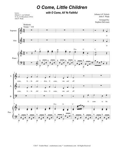 O Come, Little Children (with "O Come, All Ye Faithful") (SAB) (arr. Stephen DeCesare)