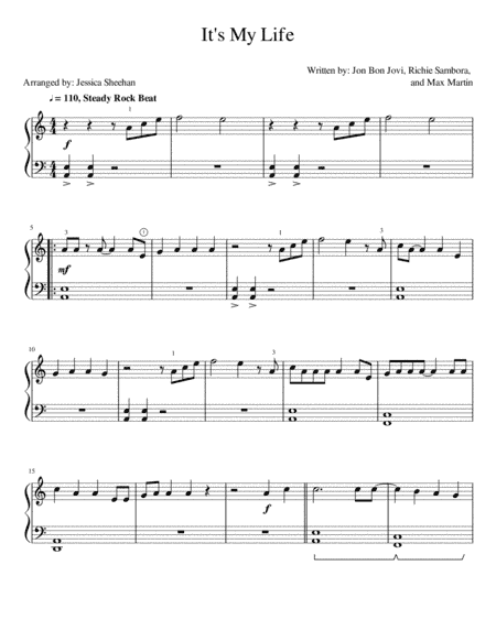 It's My Life (arr. Jessica Sheehan)