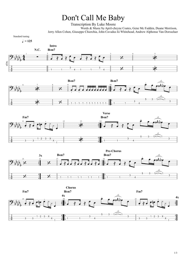 Don't Call Me Baby (original Mix-edit) (arr. Luke Moore)