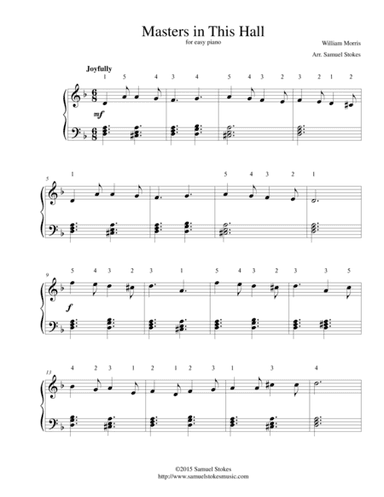 Masters in this Hall - for easy piano (arr. Samuel Stokes)