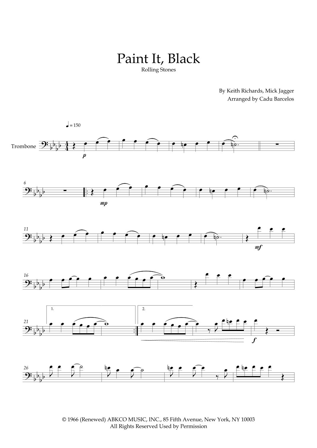 Paint It, Black (arr. Cadu Barcelos)
