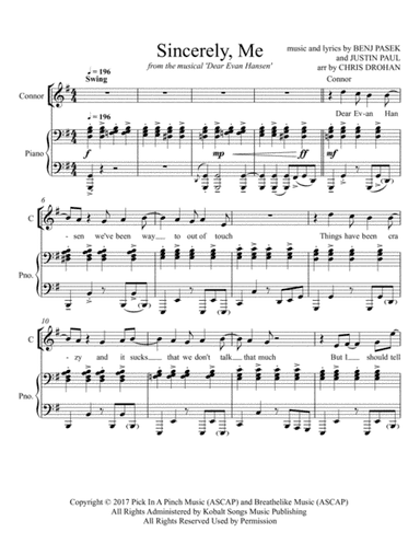 Sincerely, Me (arr. Chris Drohan)