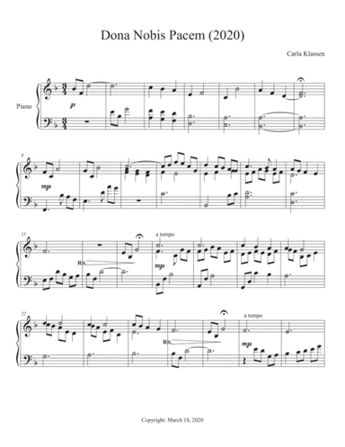 Dona Nobis Pacem (2020) (arr. Carla Klassen)