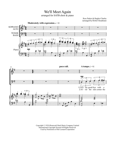 We'll Meet Again (arr. Robert Steadman)