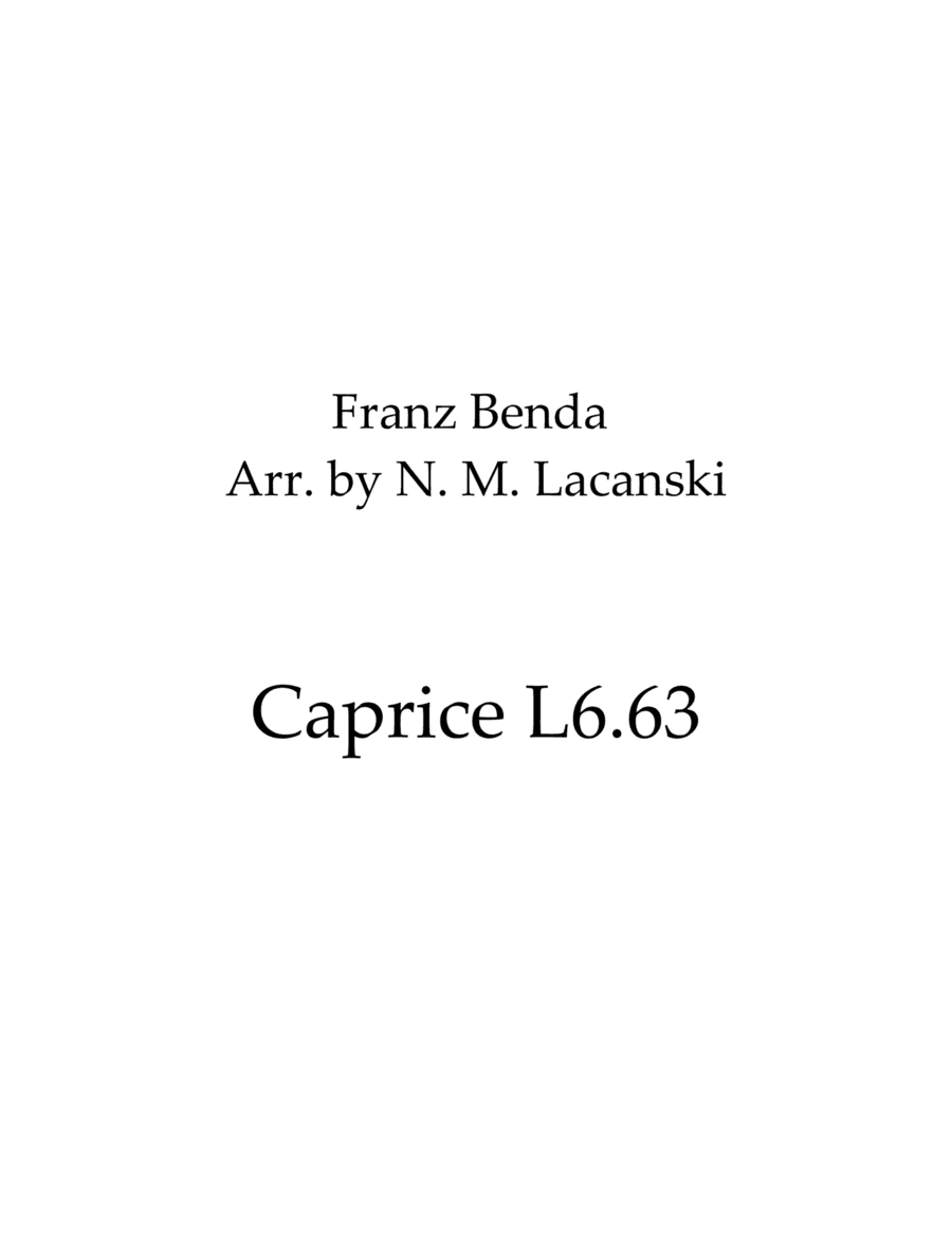 Caprice L6.63 (arr. Nick Lacanski)