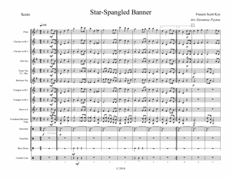 The Star-Spangled Banner for Marching Band (arr. Deontrae Peyton)
