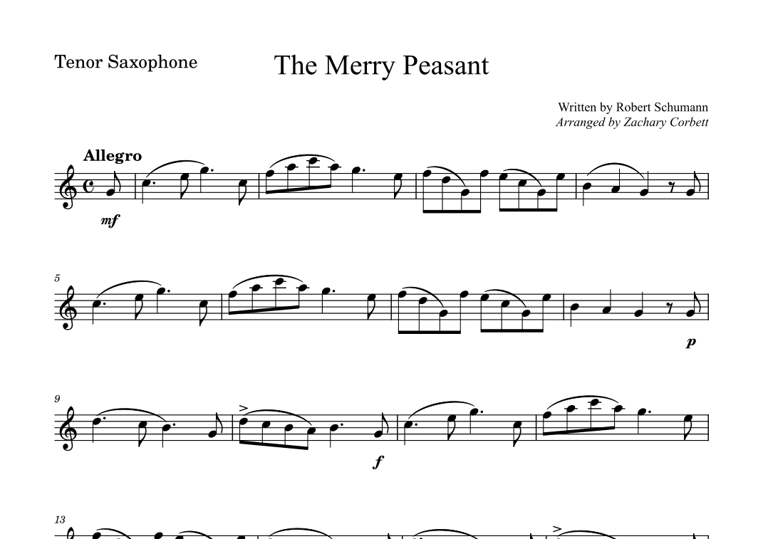 The Merry Peasant (arr. Zachary Corbett)