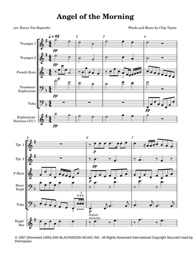 Angel Of The Morning (arr. Henry Von Ruprecht)