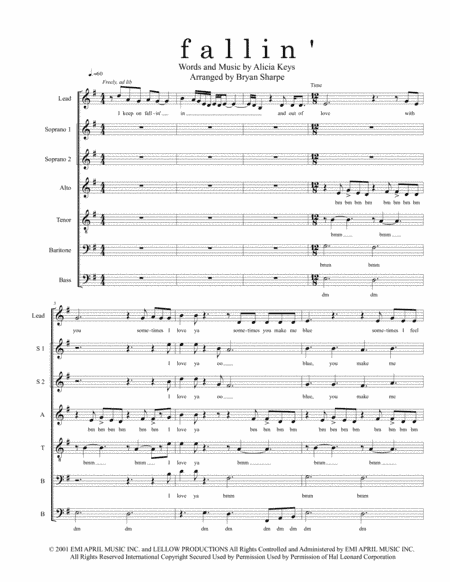 Fallin' (arr. Bryan Sharpe)