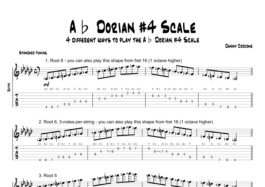 Ab Dorian #4 Scale (4 Ways to Play)