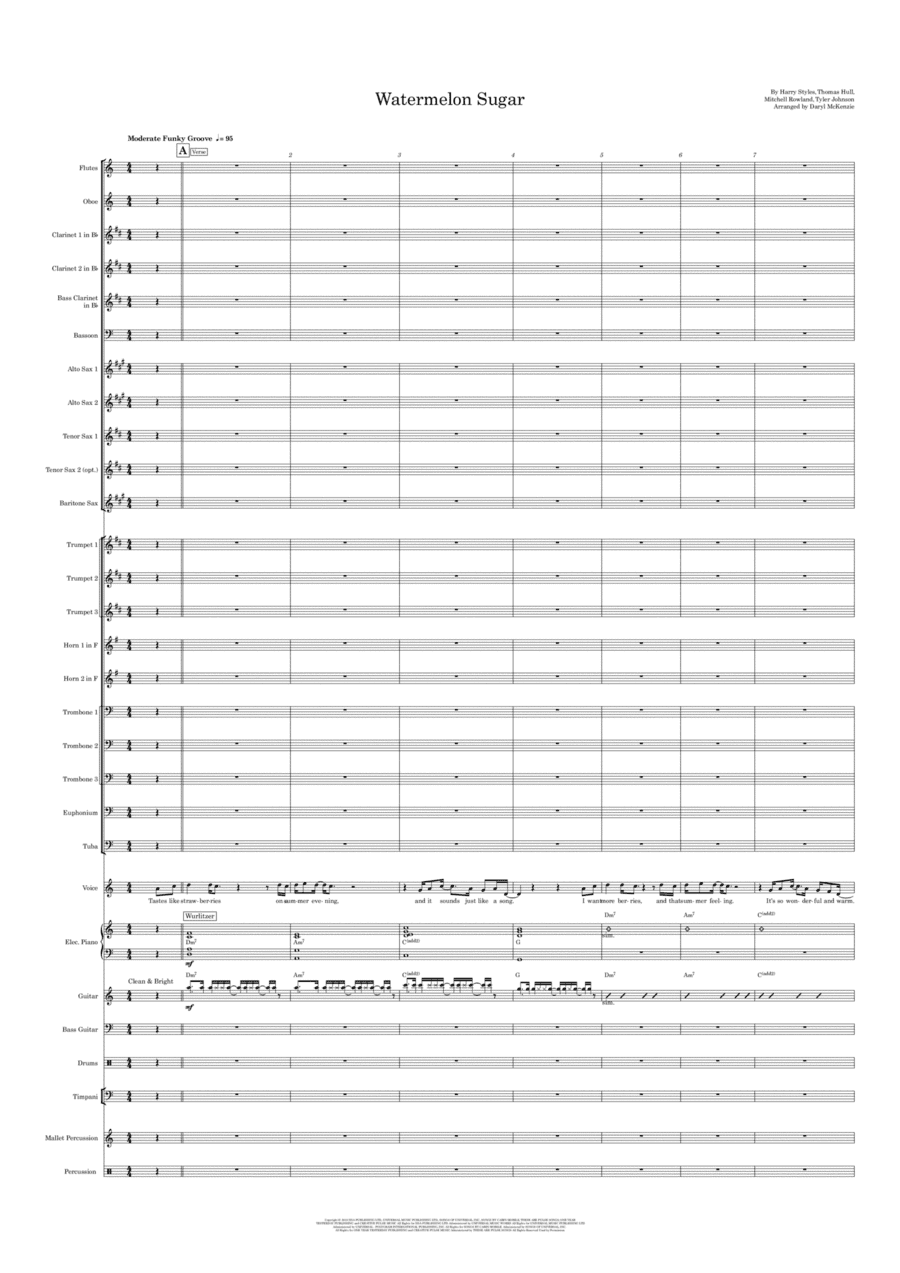 Watermelon Sugar (arr. Daryl McKenzie)