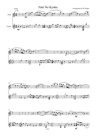 Fuki No Kyoku (arr. M J regan)