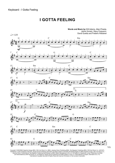 I Gotta Feeling (arr. Marcelo Onetta Fermiano)