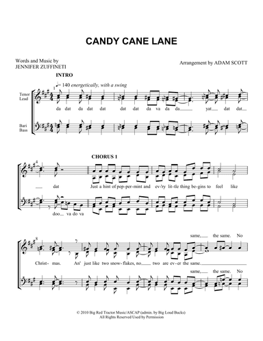 Candy Cane Lane (arr. Adam Scott)