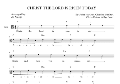 CHRIST THE LORD IS RISEN TODAY (arr. Jo Araujo)
