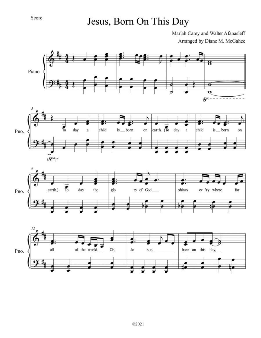 Jesus Born On This Day (arr. Diane M. McGahee)