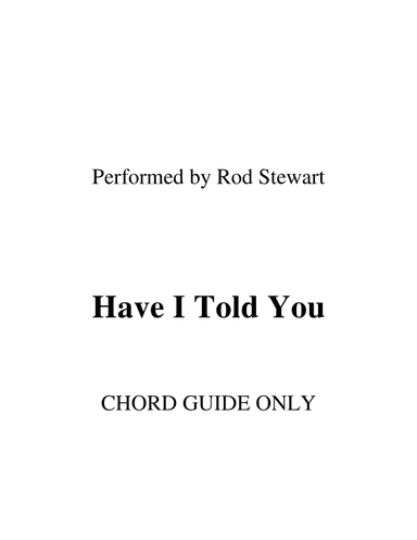 Have I Told You Lately (arr. RWM)
