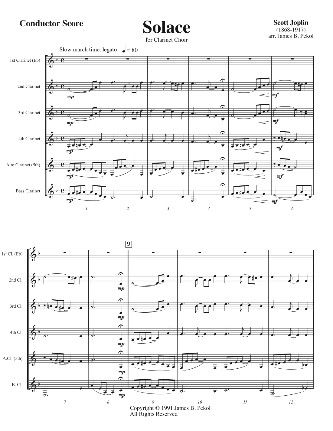 Solace (arr. James B. Pekol)