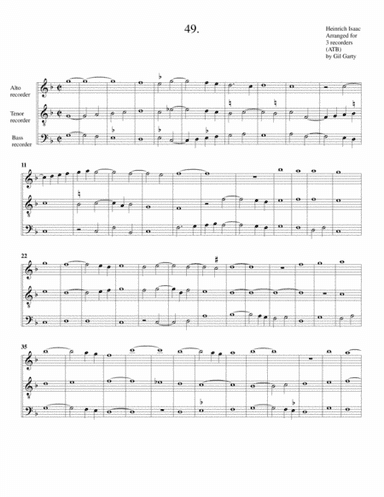 Instrumental trio no.49 (no title) (arrangement for 3 recorders) (arr. Gil Garty)