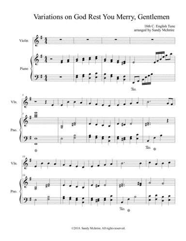 God Rest You Merry, Gentlemen. Variations on (arr. Sandy McIntire)
