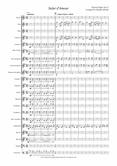 Salut d'amour - Opus 12 (arr. Stephen Brodie)