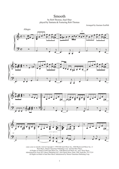 Smooth (arr. Gaetano Scalfidi)