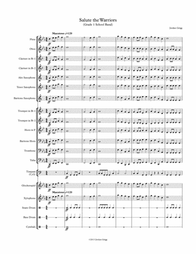 Salute the Warriors (Grade 1 School Band)