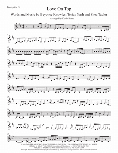 Love On Top (arr. Kevin Busse)