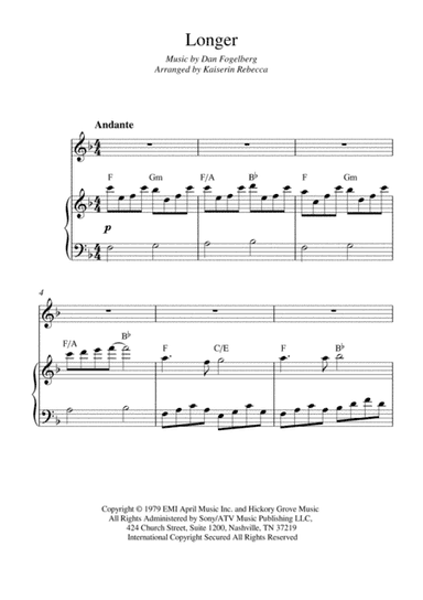 Longer (arr. Kaiserin Rebecca)