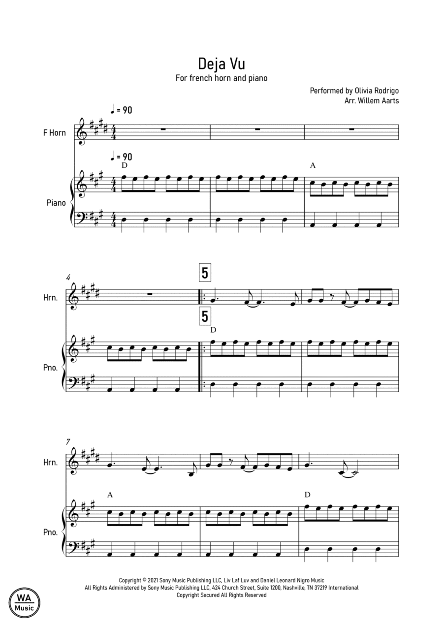Deja Vu (arr. Willem Aarts)