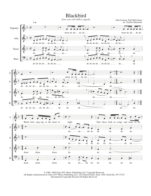 Blackbird (arr. Yumiko Matsuoka)