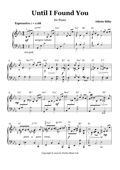 Until I Found You (Piano Solo Grade 7-8)