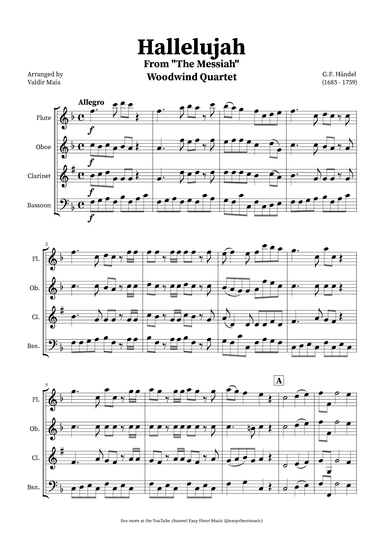 Hallelujah Chorus from Messiah - Woodwind Quartet (arr. Valdir Maia)