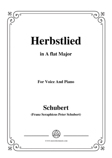 Schubert-Herbstlied,in A flat Major,for Voice and Piano (arr. MSM)
