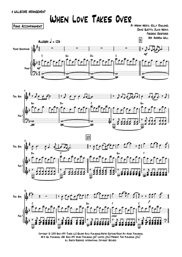 When Love Takes Over (arr. Andrew Will)