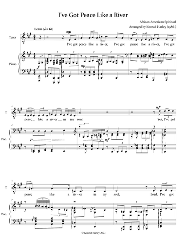 I've Got Peace Like a River (arr. Konrad Harley)