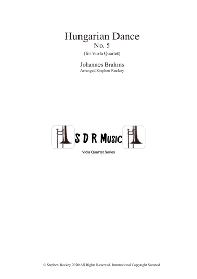Hungarian Dance No.5 for Viola Quartet (arr. Stephen Rockey)