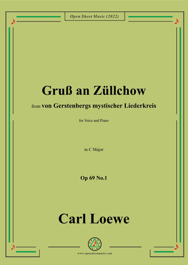 Loewe-Gruß an Züllchow,Op 69 No.1,in C minor (arr. OSM Press)