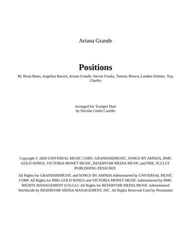 Positions (arr. Nicolás Cortés Castillo)